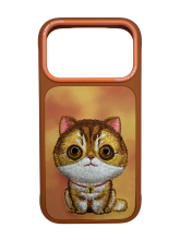 Чехол-накладка для iPhone 17 Pro Nimmy кошечка оранжевая Чехол-накладка для iPhone 17 Pro Nimmy кошечка оранжевая