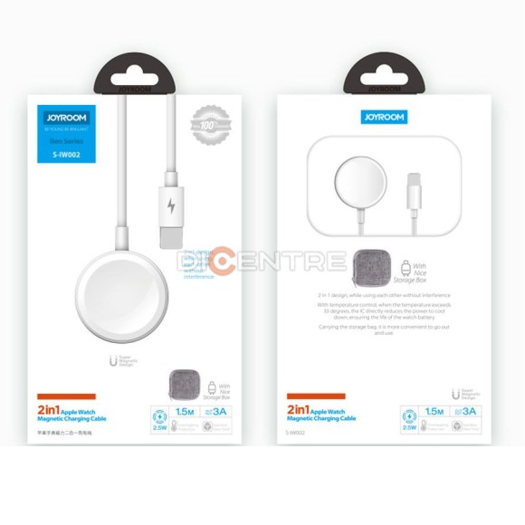 Беспроводная зарядка для Apple Watch + кабель iPhone JOYROOM S-IW002S