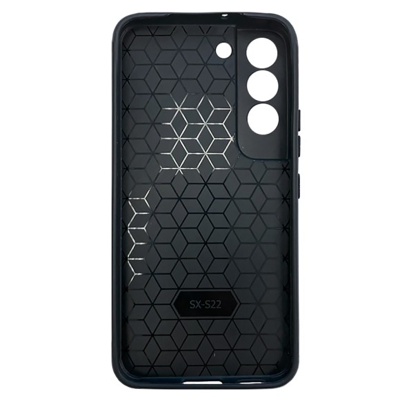 Чехол-накладка Samsung S22 силикон карбон черный