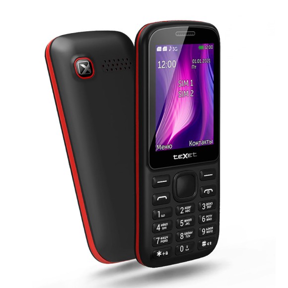 Телефон teXet TM-221 (черно-красный) Телефон teXet TM-221 (черно-красный)