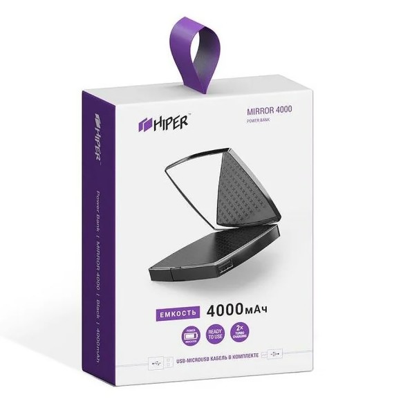 Аккумулятор Hiper Mirror 4000mAh черный