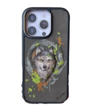 Чехол-накладка для iPhone 15 Pro Max  Nimmy бсерый волк