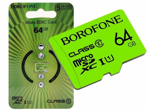 Micro SDHC Borofone 64Gb (Class 10)