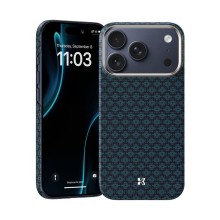 Чехол-накладка для iPhone 17 Pro Benks Magnetic Kevlar ArmorAir  ArmorGrid Blue