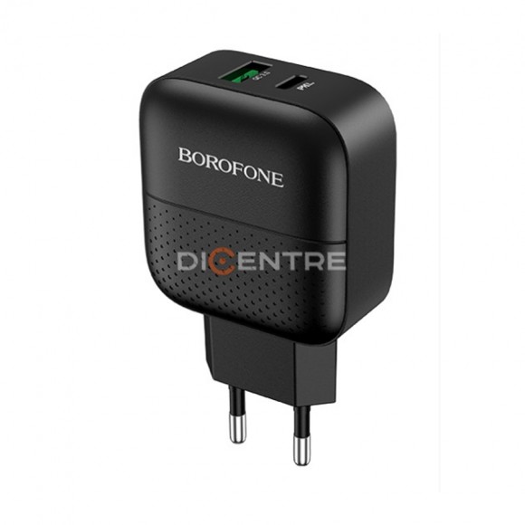 СЗУ Borofone BA46A Premium , 3A, два порта:USB/Type-C черный