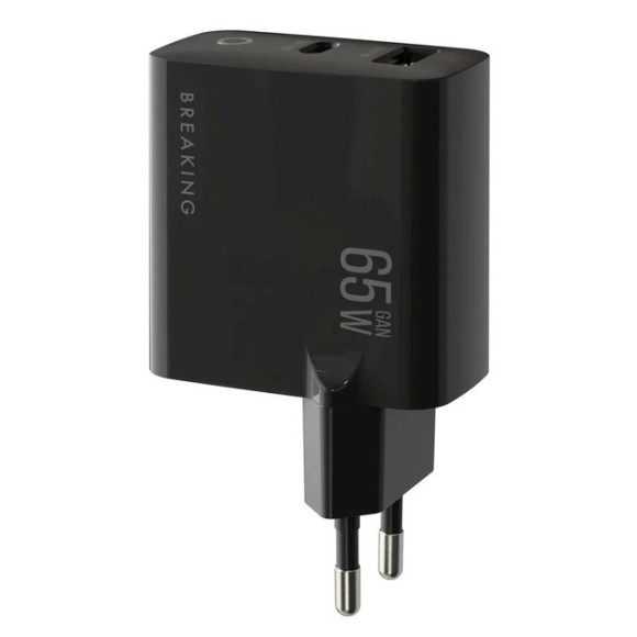 СЗУ Breaking WC20 USB-C + USB-A 65W 3.0 A черный
