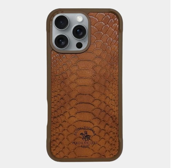Чехол-накладка для iPhone 15 Pro Max Santa Barbara Knight коричневый