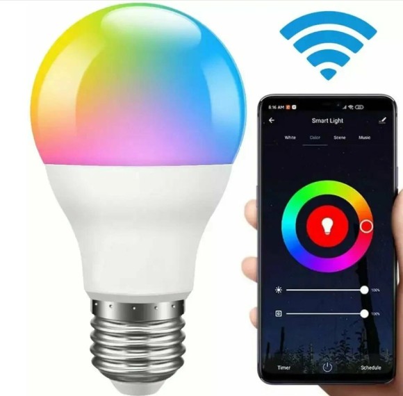 Умная светодиодная лампа Tuya E27 CCT + RGB WI-FI, работает с Алисой, Марусей, Siri, Alexa, Google Умная светодиодная лампа Tuya E27 CCT + RGB WI-FI, работает с Алисой, Марусей, Siri, Alexa, Google