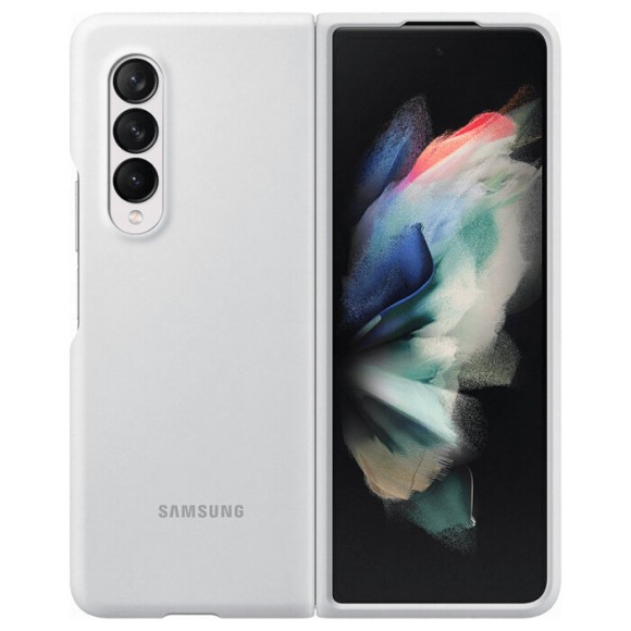 Чехол (клип-кейс) для Samsung Galaxy Z Fold3 Silicone Cover (EF-PF926TWEGRU) (белый)