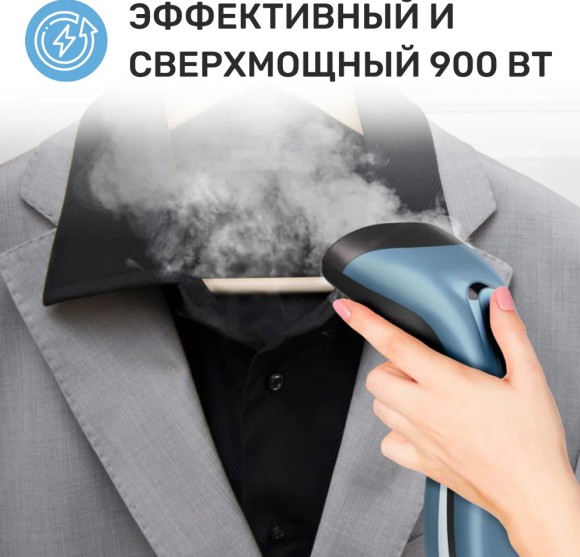Мини отпариватель для одежды 360* голубой Мини отпариватель для одежды 360* голубой